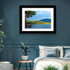 Lake George Boathouse in Autumn Wall Art