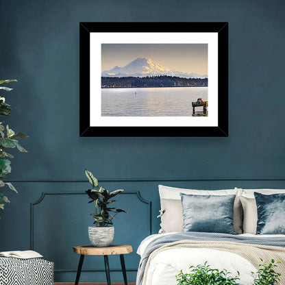 Mount Rainier Over Lake Washington Wall Art