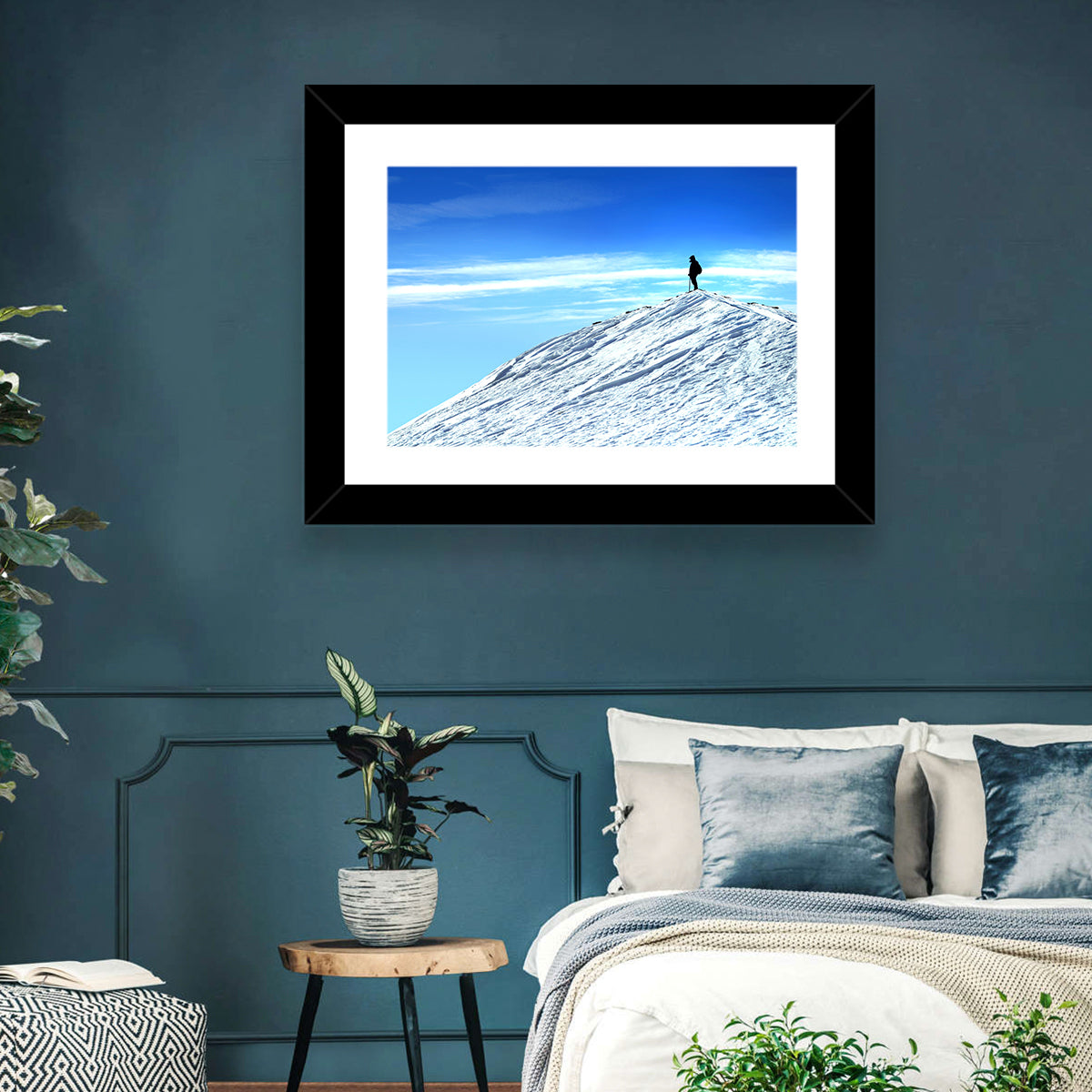 Mountaineer Summit Silhouette Wall Art
