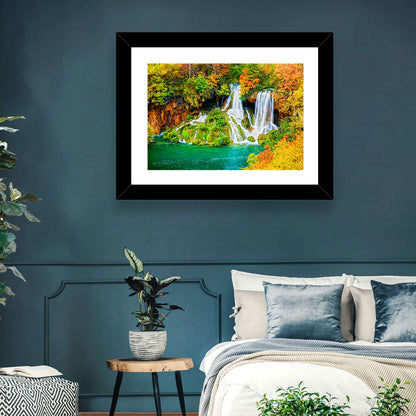 Plitvička Jezera Autumn Falls Wall Art