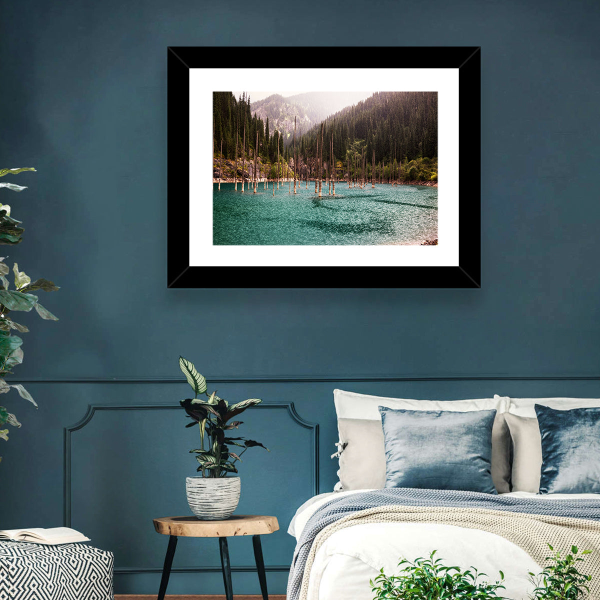 Kaindy Lake Submerged Spruces Wall Art