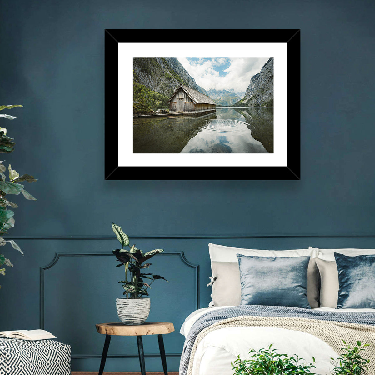 Königssee Boathouse at Obersee Wall Art