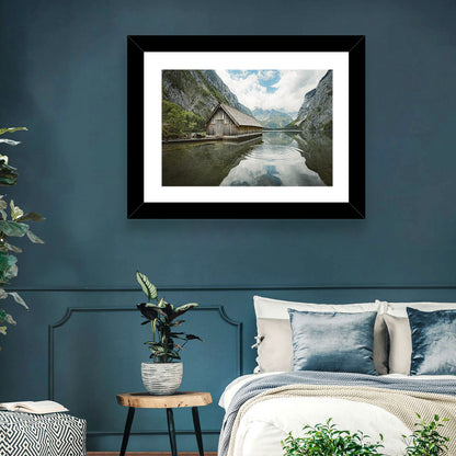 Königssee Boathouse at Obersee Wall Art