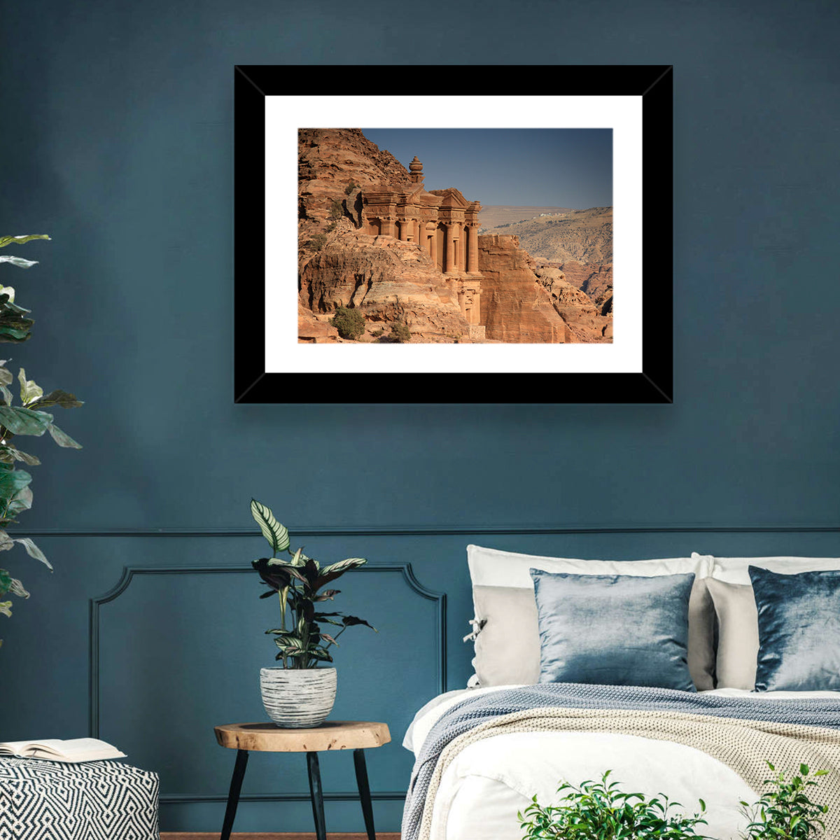 The Monastery at Petra Wall Art in a room, landscape