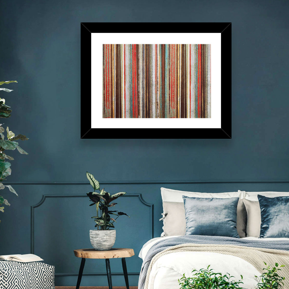 Layered Stripes Wall Art in a room, landscape