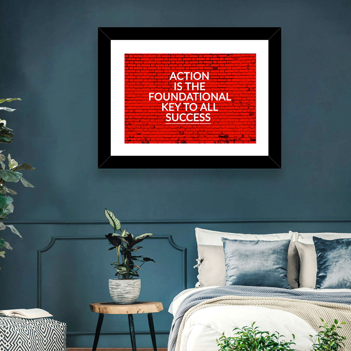 Key to Success on Red Brick Wall Art