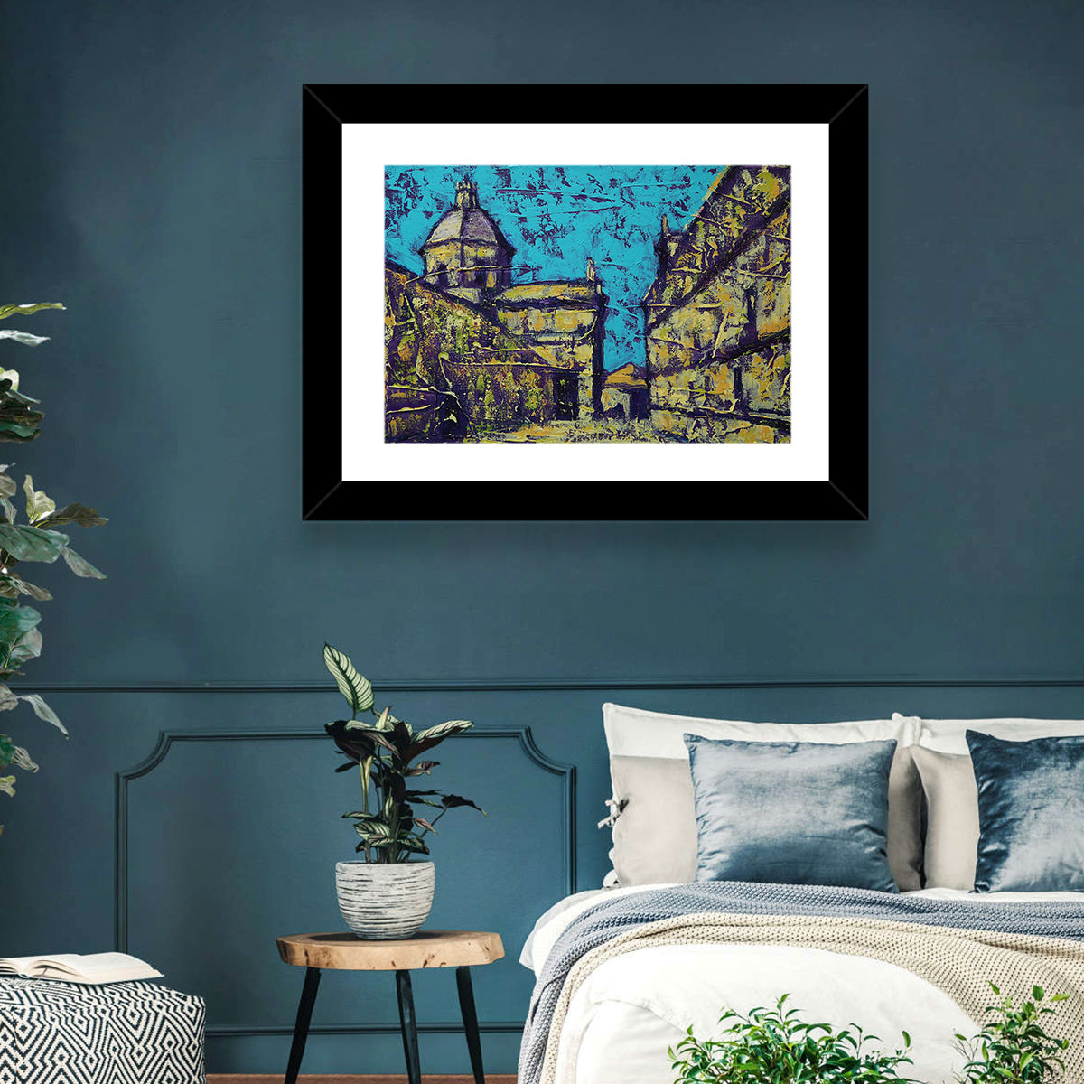 Las Agustinas Alleyway Abstraction Wall Art in a room, landscape
