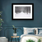 Snow Covered Park Lane Wall Art