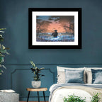 Straw Hat Samurai at Dusk Wall Art