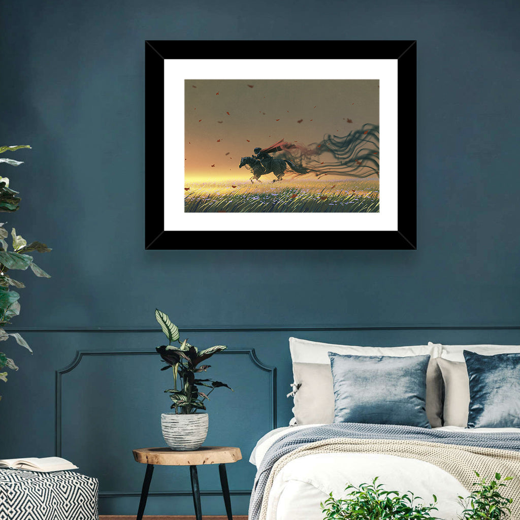 Unstoppable Knight with Red Cape Wall Art