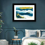 Flowing Streams with Gold Accents Wall Art