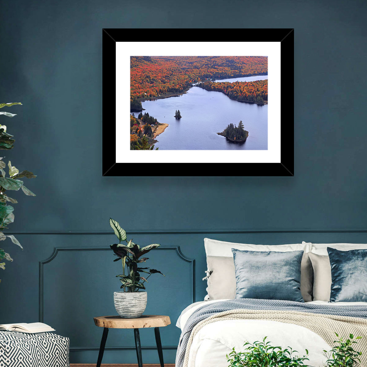 Lake Monroe Aerial with Islands Wall Art
