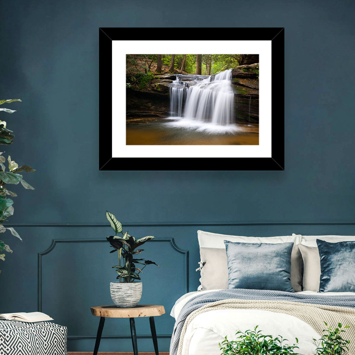 Table Rock State Park Waterfall Wall Art in a room, landscape