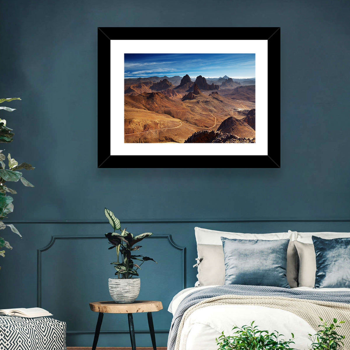 Hoggar Mountain Road Wall Art in a room, landscape