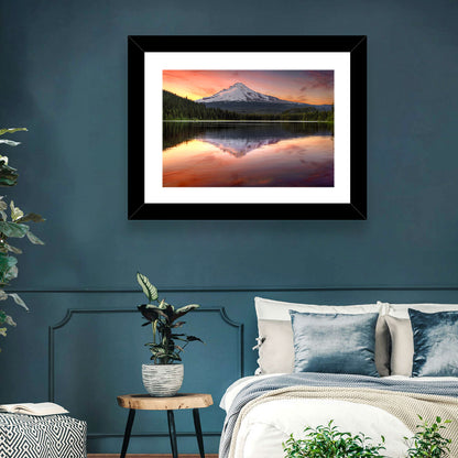 Mount Hood Reflected at Trillium Lake Wall Art