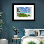 Gazebo on Pier Over Turquoise Ocean Wall Art
