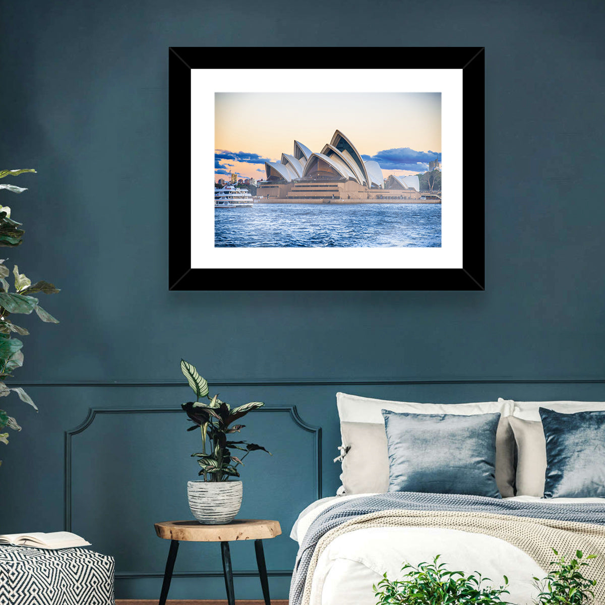 Sydney Opera House at Dusk Wall Art in a room, landscape