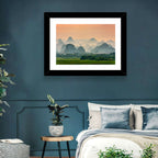 Misty Karst Mountains Wall Art