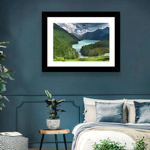 Siberia Woods Mountain Lake Wall Art