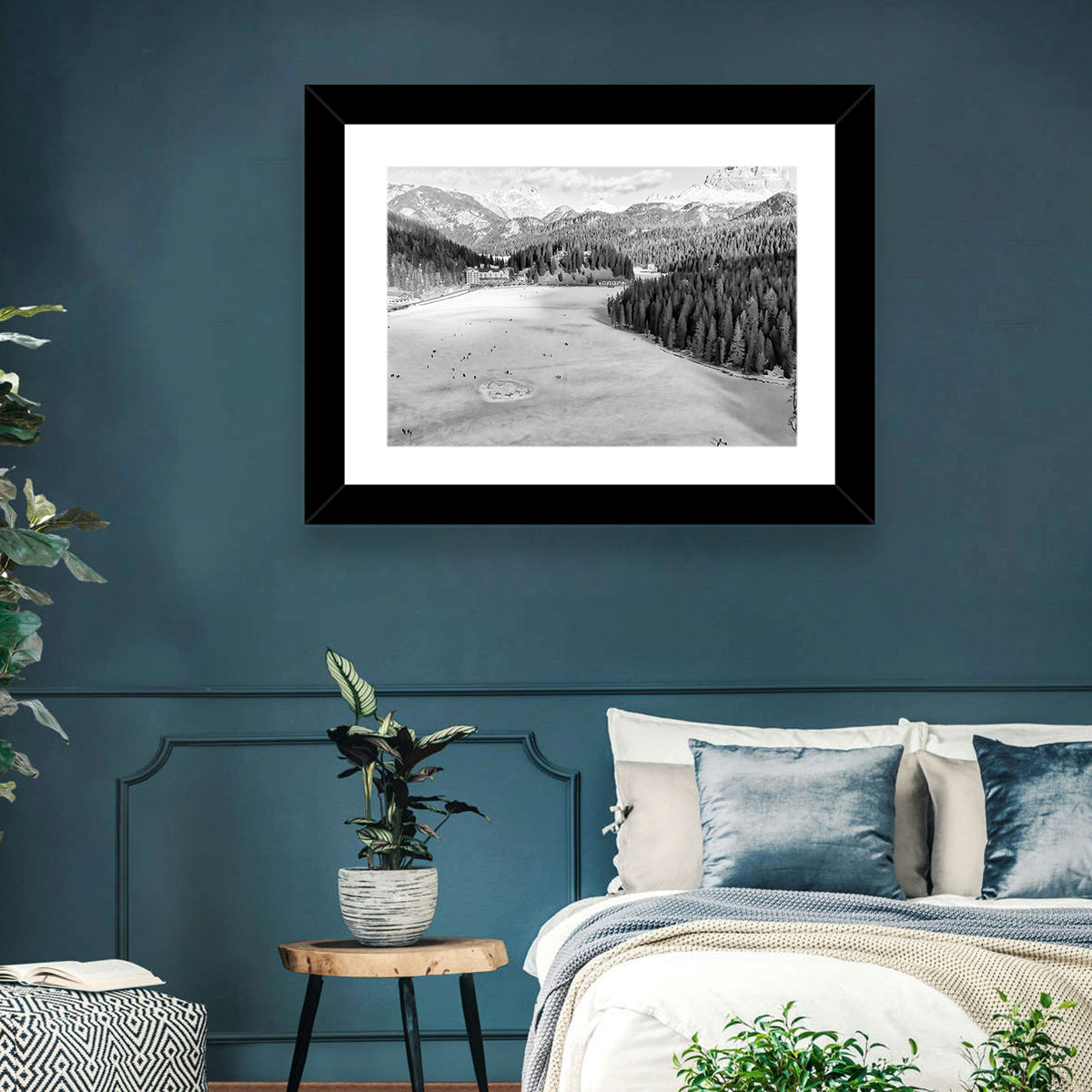 Dolomites at Lago Di Misurina Wall Art in a room, landscape