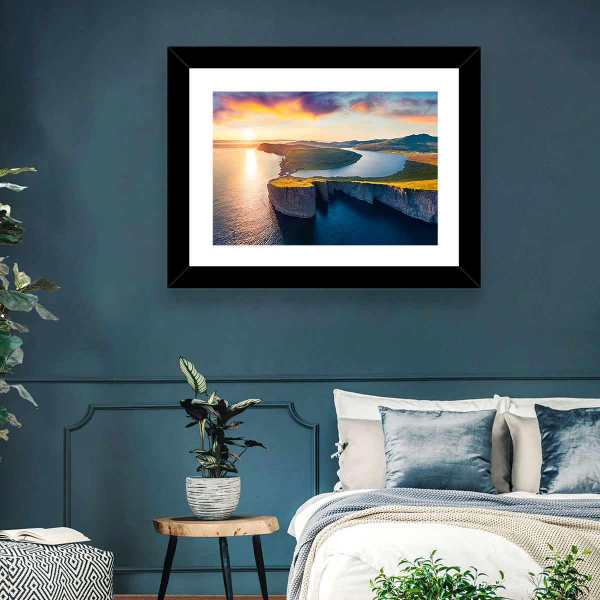 Sørvágsvatn Lake at Sunset Wall Art