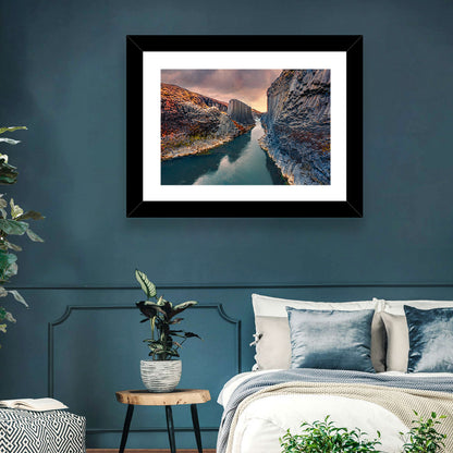 Studlagil Canyon at Sunset Wall Art
