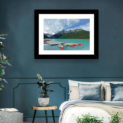 Red Canoes at Lake Louise Wall Art