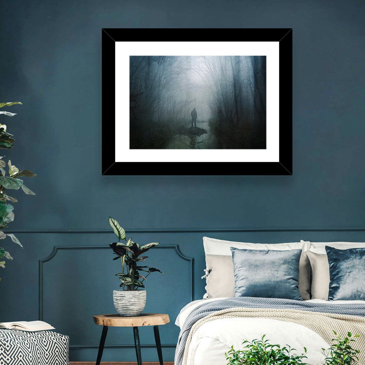 Foggy Forest Pathway Wall Art