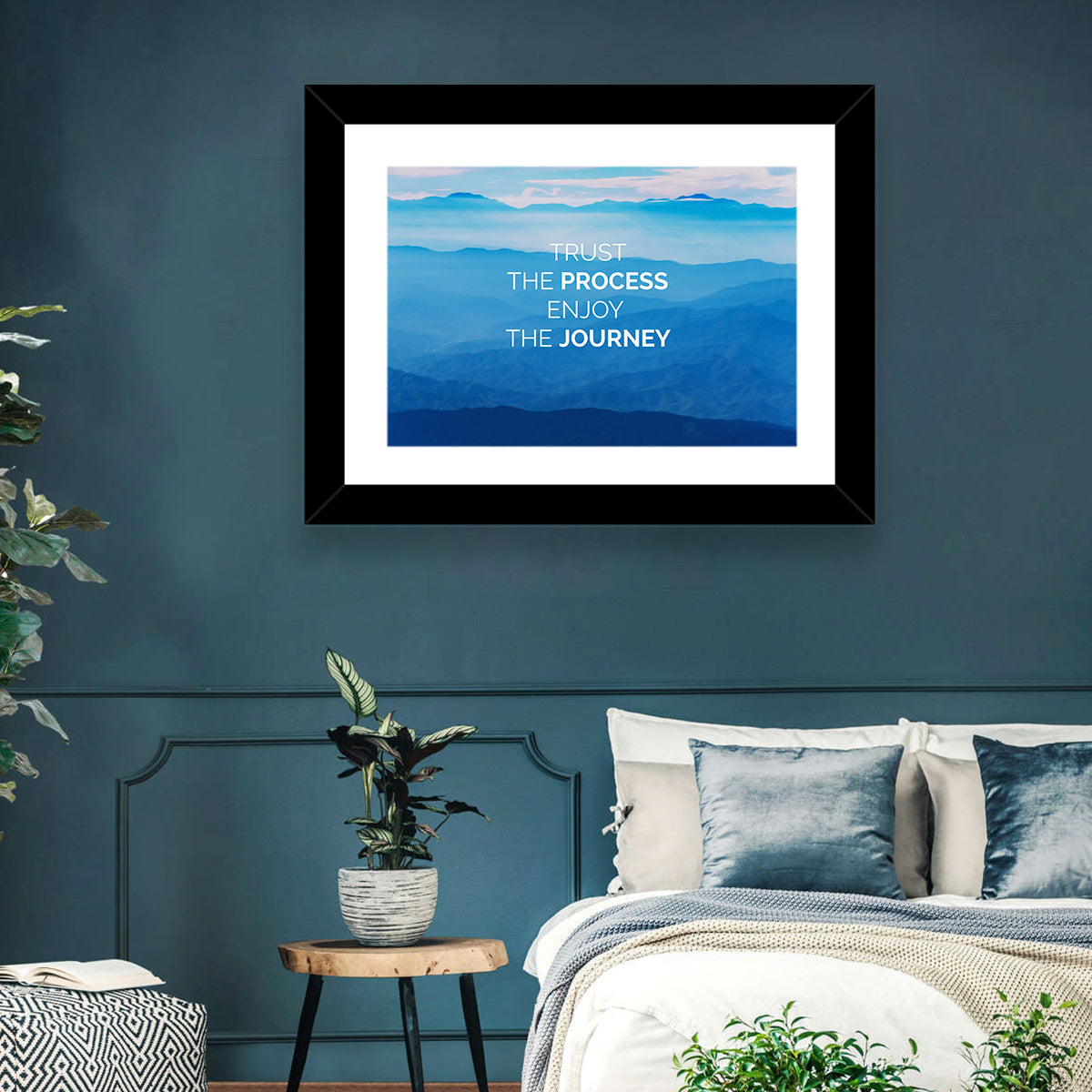 Trust the Process Mountain Layers Wall Art