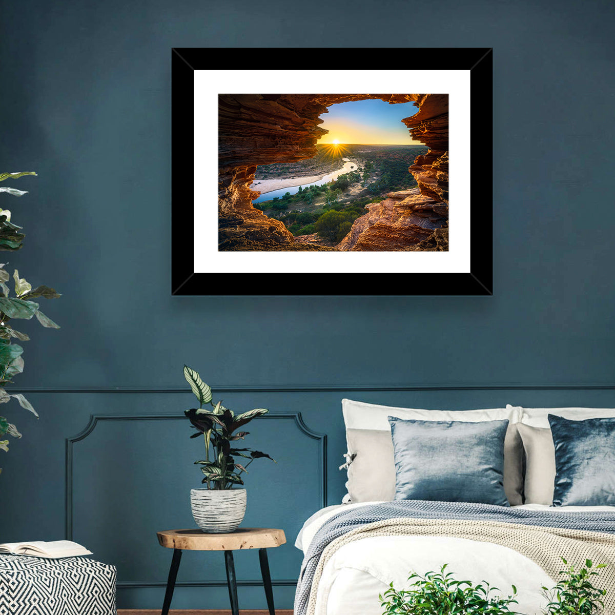 Nature's Window Sunrise, Kalbarri Wall Art in a room, landscape