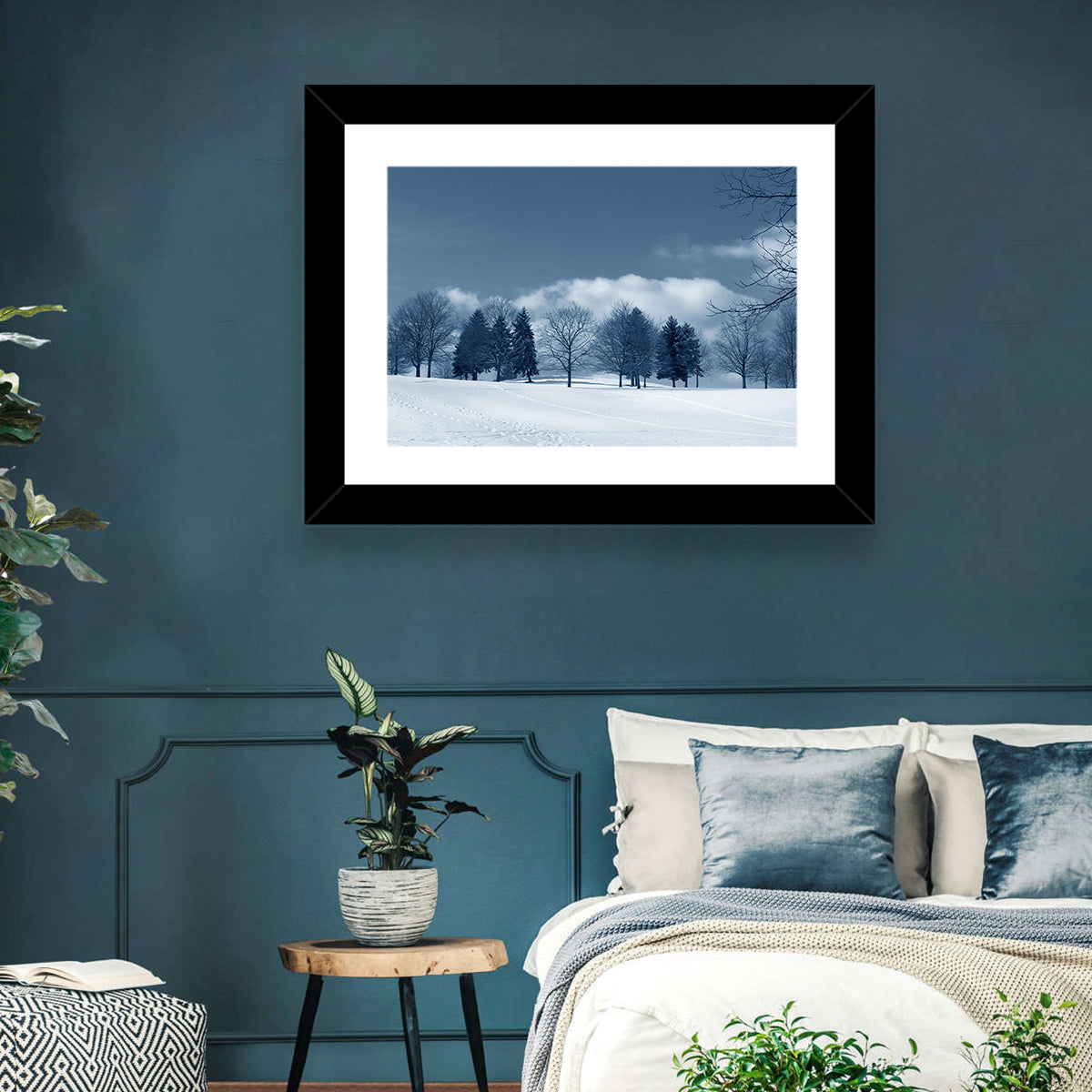 Snowy Field with Tracks Wall Art