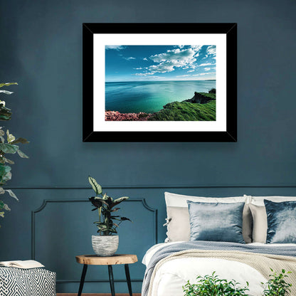 Coastal Cliffs Above a Turquoise Sea Wall Art