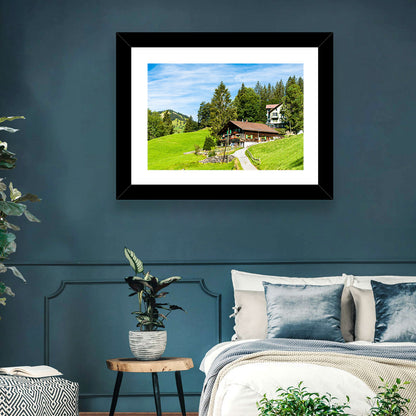 Wengen Alpine Chalet Path Wall Art