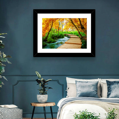 Plitvice Autumn Boardwalk Wall Art