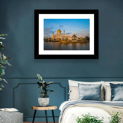 Sultan Omar Ali Saifuddien Mosque at Golden Hour Wall Art