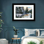 Winter Creek in Snowy Pines Wall Art