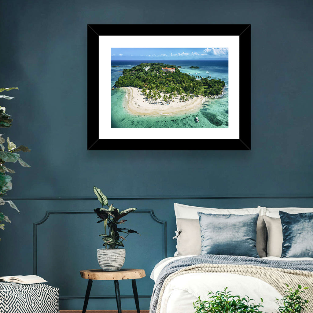 Cayo Levantado Aerial Beach Resort Wall Art