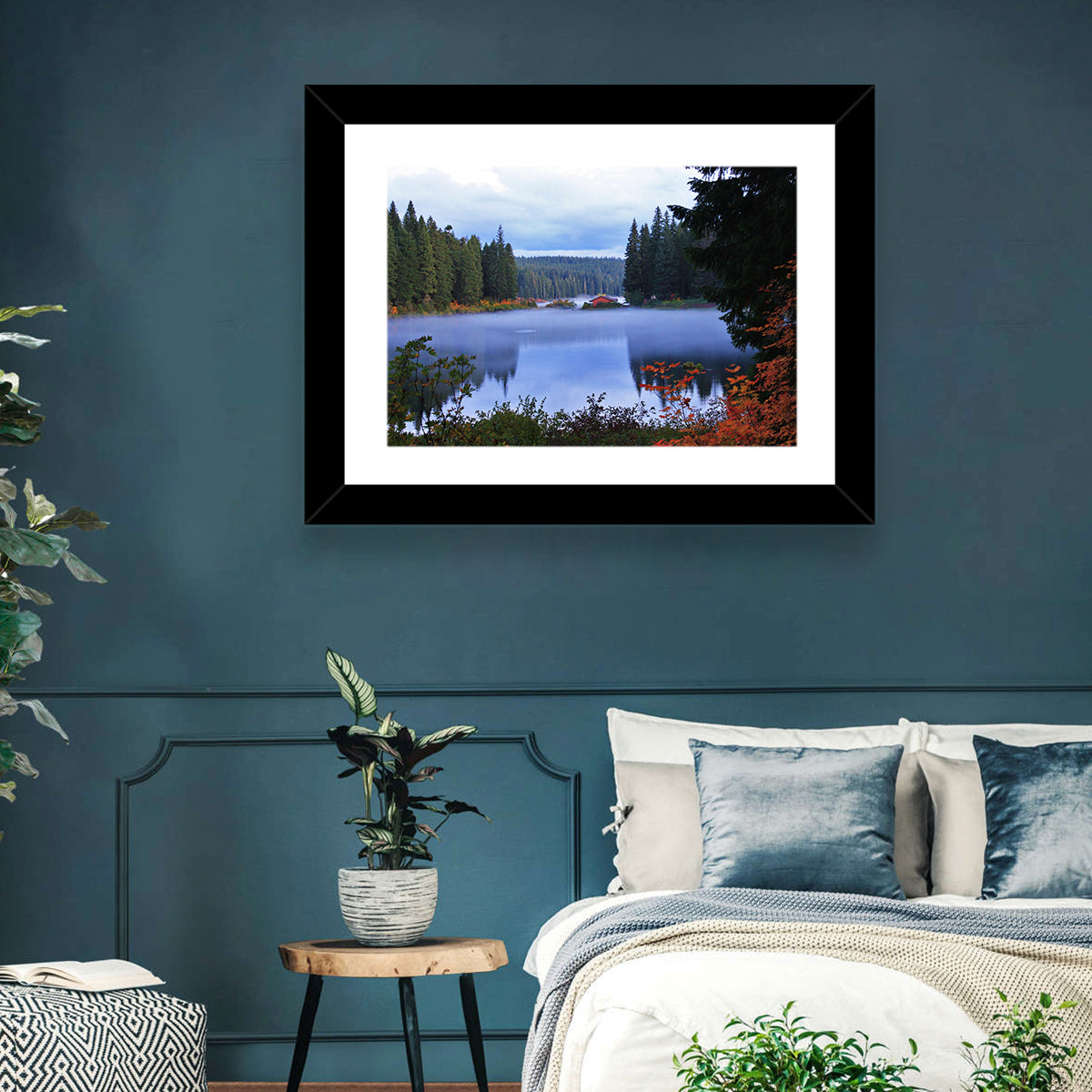 Lynn County Lake Cabin Reflection Wall Art