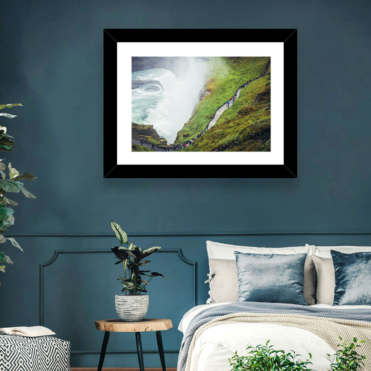 Misty Path at Gullfoss Waterfall Wall Art