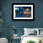 Bangkok Moonlit Skyline Wall Art