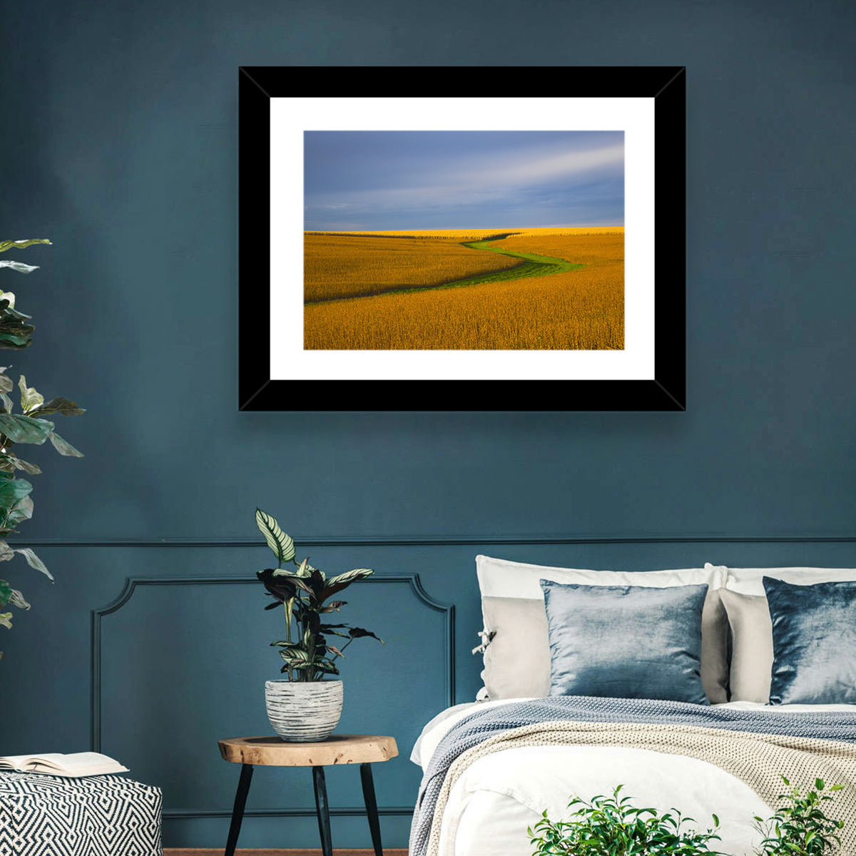 Golden Hour Soybean Field Wall Art