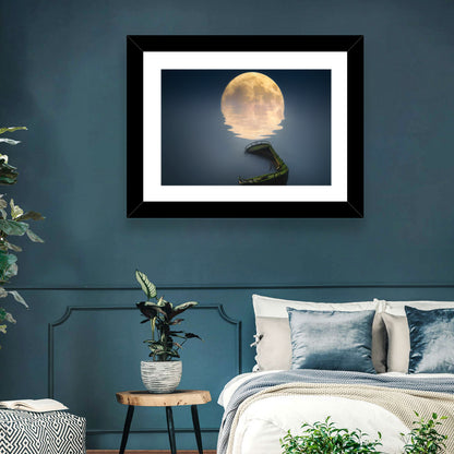 Moonlit Shipwreck Reflection Wall Art