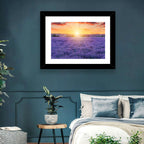 Lavender Field Sunburst Wall Art
