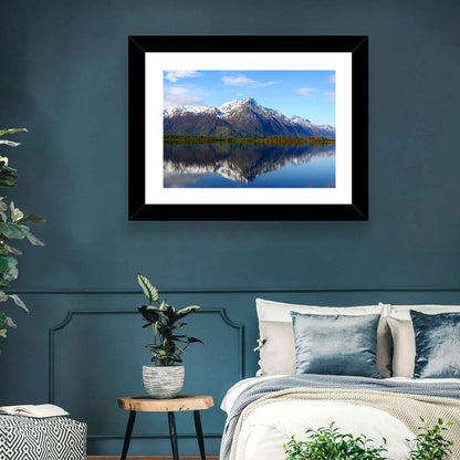 Pioneer Peak Reflected in Jim Lake Wall Art