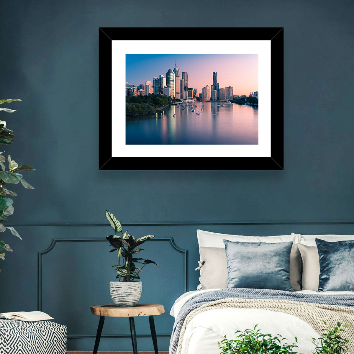 Brisbane River Skyline at Dusk Wall Art