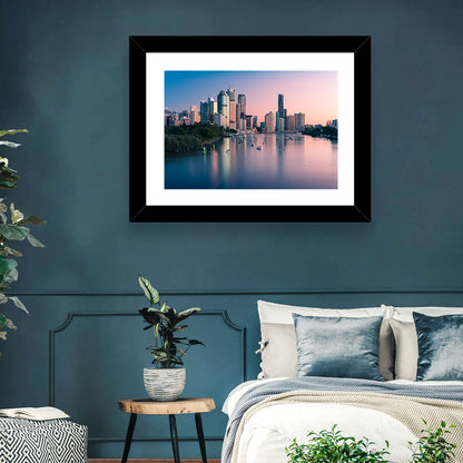 Brisbane River Skyline at Dusk Wall Art