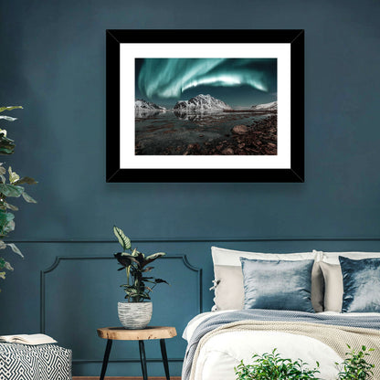 Lofoten Aurora Reflection Wall Art