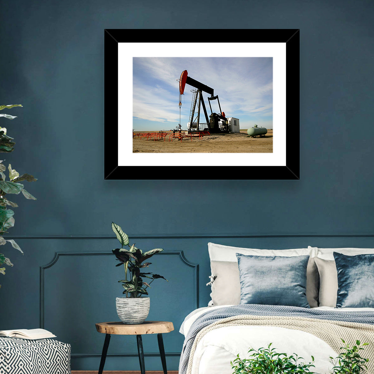 Pump Jack with Storage Tank Wall Art
