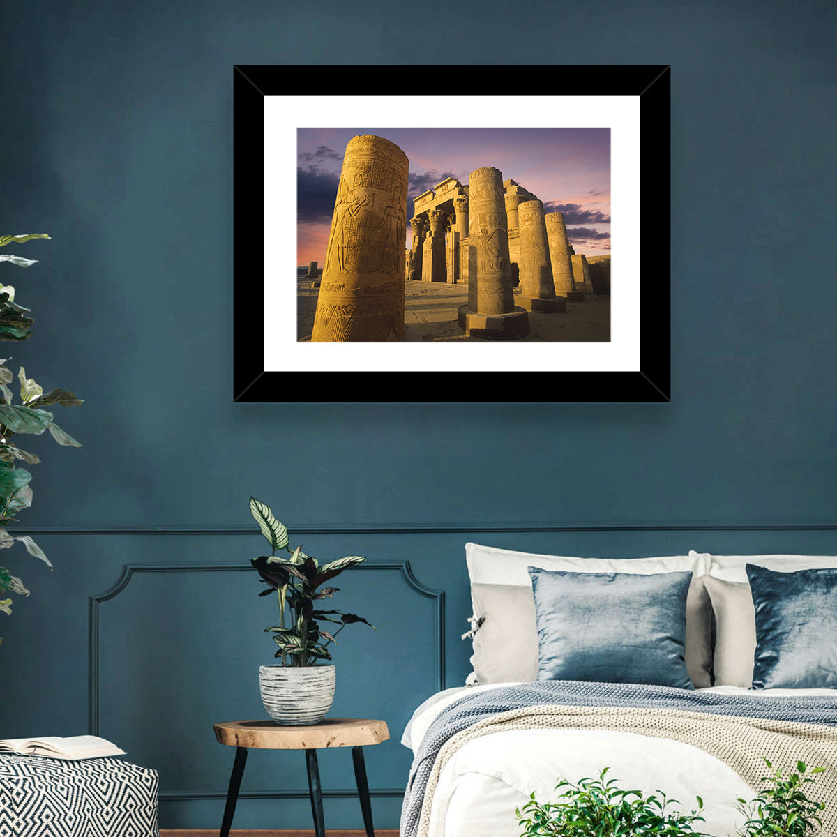 Kom Ombo Temple Pillars at Sunset Wall Art