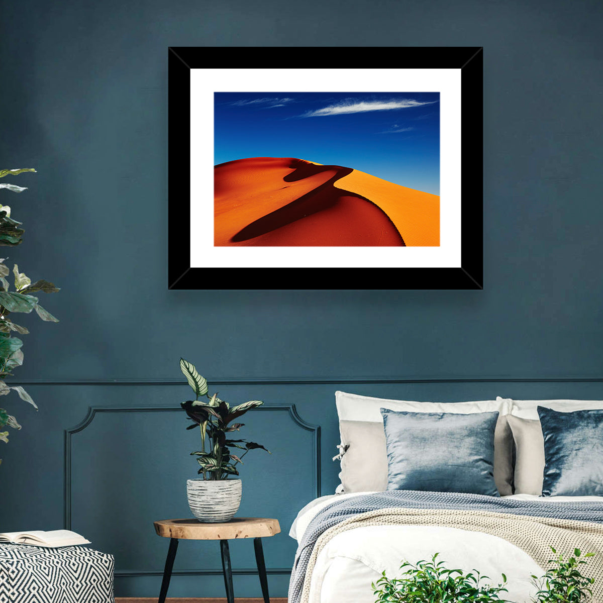 Sahara Dune Shadow Wall Art in a room, landscape